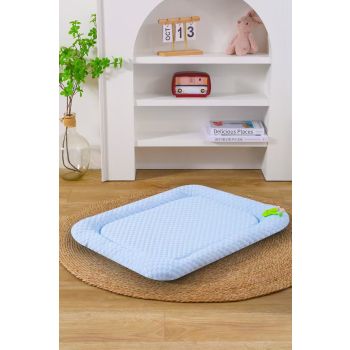 Blue Breathable Cooling Pet Mat - Ice Bean Summer Bed for Small Dogs (L : 50x65cm)