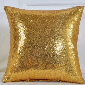 Shiny Sequin Pillowcase - Single-sided gorgeous pillowcase  (Gold pair: 45x45cm)