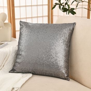 Shiny Sequin Pillowcase - Single-sided gorgeous pillowcase  (Gray pair: 40x40cm)