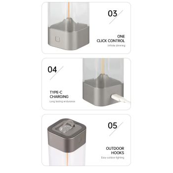 White Portable Magnetic Table Lamp with Bendable LED - USB-C Rechargeable