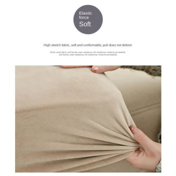 2 Pcs Dark Grey Elegant Polyester Sofa Cover - Full Protection Against Cat Scratches & Wear