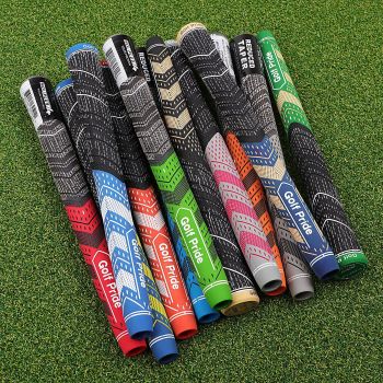 2 Pcs Green MCC PLUS4 Midsize Golf Grip - Rubber and Cotton Thread Hybrid, 265 mm, 72g, Core 60