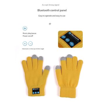 Black Bluetooth Touchscreen Winter Gloves - Warm, Thickened, and Hands-Free for Calls and Music, Perfect for Cycling
