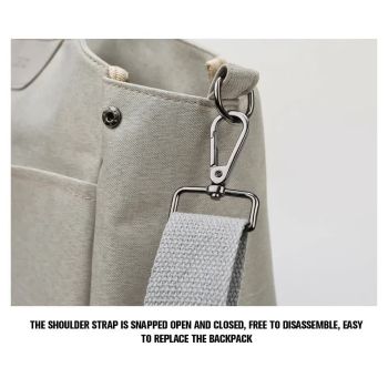 Size Large Black Stylish Multi-Function Diaper Bag - Insulated Tote with Shoulder Strap for Baby Essentials