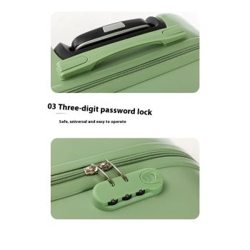 Dark Green Compact 18-Inch Carry-On Suitcase | Lightweight ABS Hardside Spinner Luggage