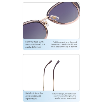 Black Frame Chic Cat Eye Polarized Sunglasses for Women - Lightweight UV Protection Fashion Eyewear