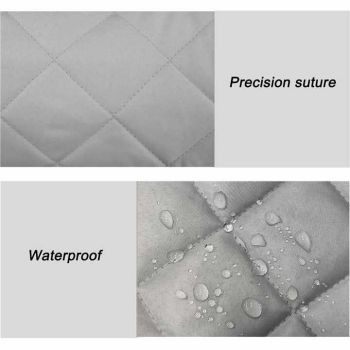 2 Pcs Blue Quilted Sofa Armrest Organizer Caddy - Multi-Pocket Remote Control Holder Bag