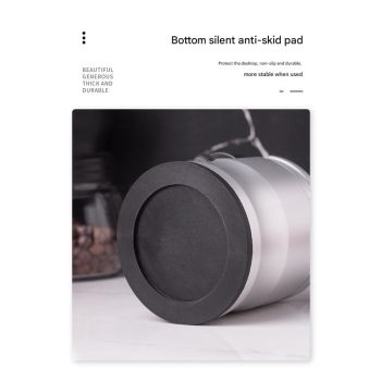 Dark Grey Round Professional Aluminum Espresso Tamping Station - Adjustable Portafilter Holder Stand