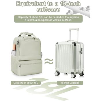 Khaki Large Capacity Travel Laptop Backpack - Sleek Business Shoulder Bag with Padded Compartment