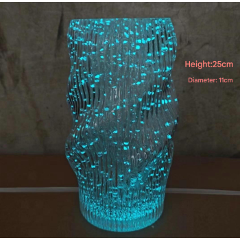 Twisted Vase Luminous INS-Style Glass Vase Modern Minimalist Hydroponic Flower Holder Creative Desktop Decorative Floral Arrangement
