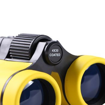 Yellow 2-Pack 4x30 Kids Binoculars Set - Lightweight & Durable for Young Explorers