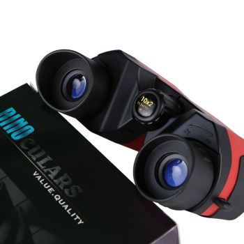 Rose-pink (Glossy) 10x22 Kids Binoculars - Multi-Color Compact High-Definition Telescope for Outdoor Adventures & Concerts