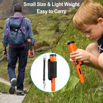 Black High-Sensitivity Metal Detector Pinpointer - GP Pointer with Vibration and Audio Alert for Treasure Hunting