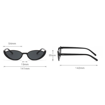 White Frame With Gray Flakes 2PCS Fashionable Cat-Eye Sunglasses for Women - Retro INS Style UV Protection Shades