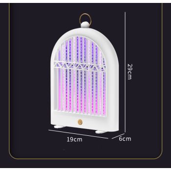 White USB Wall-Mounted Mosquito Trap - UV Light Automatic Insect Zapper for Home and Dorm