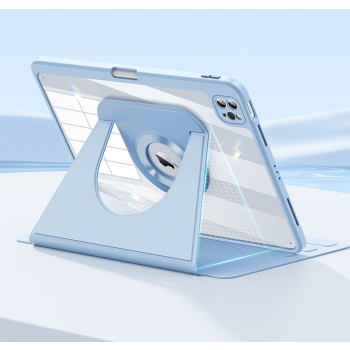 Black 360 Rotating Protective Case for iPad Air 5/4 & Pro 11 (2018-2022) with Pencil Holder