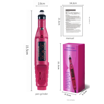 Ceramics (7-in-1) Electric Nail Drill Kit - USB Manicure Pedicure Polishing & Shaping Tool Set