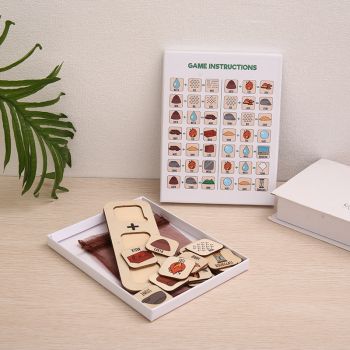 Multicolor Wooden Mineral & Gemstone Educational Puzzle - Colorful Geology Toy for Kids