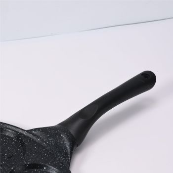 Black Smiley Versatile Non-Stick Frying Pan (27cm) - Induction Ready Skillet for Everyday Cooking