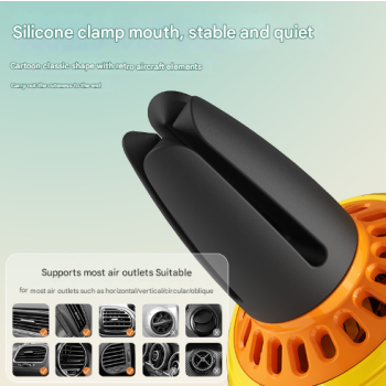 Dark-grey Cute Car Air Vent Clip Freshener - Decorative Scent Diffuser for Automotive Interiors