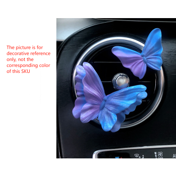 Sparkling White Butterfly Set of 3 Butterfly Car Air Vent Clips - Decorative Scent Diffuser Ornaments