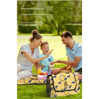 Waterproof Foldable Picnic Blanket with Little Frog Print- 200x200cm