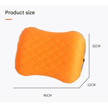 Inflatable Camping Pillow - Lightweight 46x32x12cm Travel Pillow 180g in Green