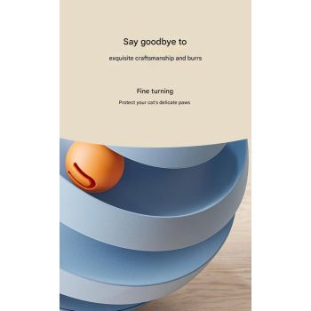 Klein Blue Interactive Cat Scratching Ball Toy - Multi-layer Track with Rolling Ball