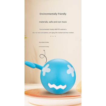 Rechargeable Interactive Cat Toy - Self-Rolling Ball with LED Light,Standard Edition Blue