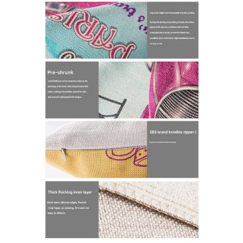 Pop Art Graphic Throw Pillow - Vintage Style Cushion for Home Decor(Black)