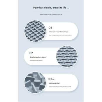 Pet Slow Feeder Lick Mat with Suction Cups - Anti-Anxiety Dog Feeding Mat(Blue)