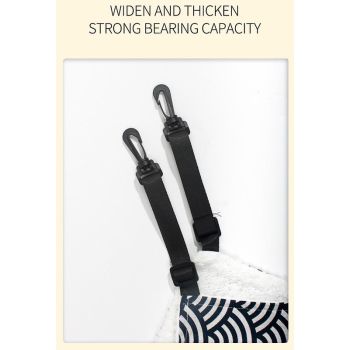 Cat Cage Hammock - Adjustable Double-Sided Pet Swing Bed with Hooks(Gray star)