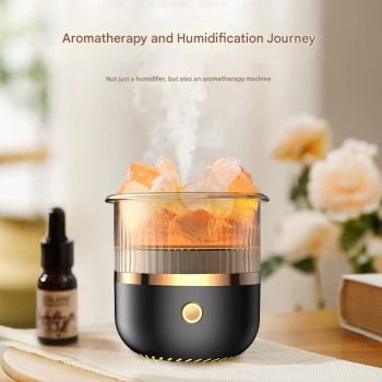 Crystal Humidifier with LED Light - Aromatherapy Diffuser for Home Relaxation(green)