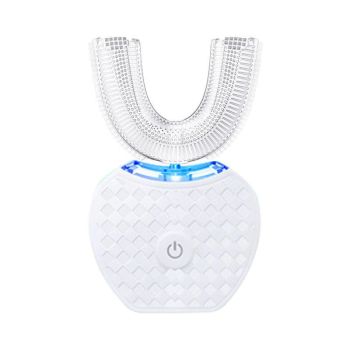 U-Shaped Automatic Ultrasonic Electric Toothbrush - 360 Deep Cleaning & Whitening, Rechargeable(white)