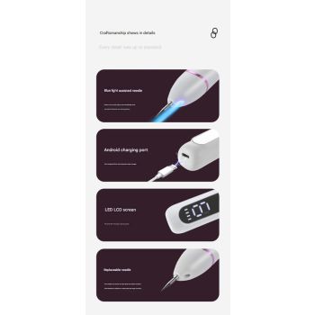 Professional 9-Level Skin Tag & Spot Remover Pen - USB Rechargeable Beauty Device(White)