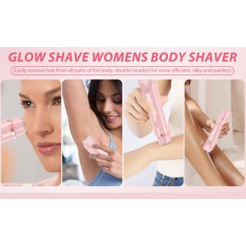 2-in-1 Ladies Electric Shaver & Trimmer - IPX7 Waterproof, USB-C Rechargeable, Dual Head Design(Blue)