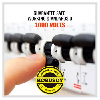 6-Piece Insulated Screwdriver Set - 1000V Rated, CR-V Steel with Magnetic Tips & Wall Rack