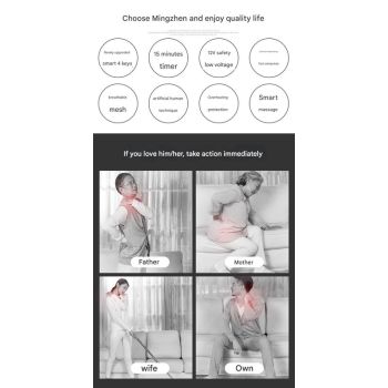 Deep Kneading Shiatsu Neck & Shoulder Massager with Heat - USB Rechargeable Ergonomic Design(Beige)