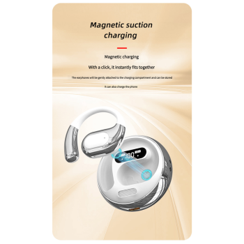 Open-Ear Conduction TWS Earbuds - Bluetooth 5.5, HIFI Sound, LED Display(black)