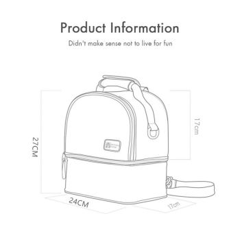 Versatile Insulated Breast Milk Cooler & Lunch Backpack - Waterproof, Multi-Carry Options(Pure black)