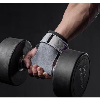 Heavy Duty Weightlifting Grips - Anti-Slip Cowhide Palm Protectors with Neoprene Wrist Support & Adjustable Straps(green)