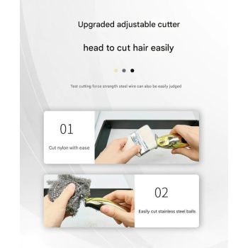 Professional Electric Hair Clipper & Beard Trimmer - USB Rechargeable, LED Display(gold)