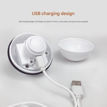 Smart USB Rechargeable Pet Interactive Rolling Ball(White)
