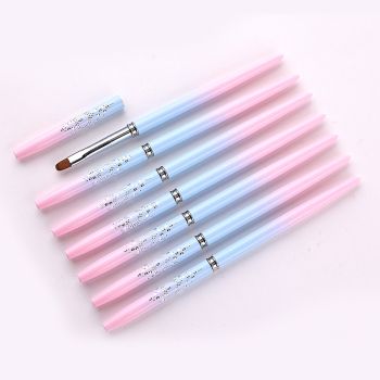 Professional Nail Art Brush Kit (15pcs) - Gradient Handles Manicure Tools