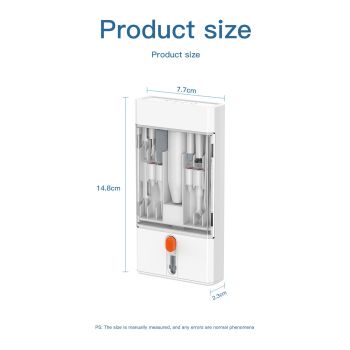 White 22-in-1 Electronics Cleaning Kit - for Keyboards, Airpods, Laptops, Cell Phones, Cameras