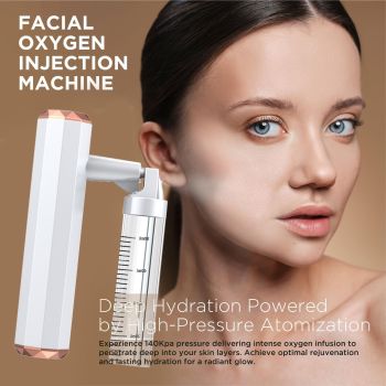 Green Rechargeable Facial Oxygen Sprayer - Home Use Nano Mist Beauty Tool