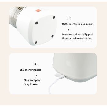 Gray Electric Citrus Juicer Press - Portable, Large Caliber, One-Click Operation(3.7v 1500 mAh battery)