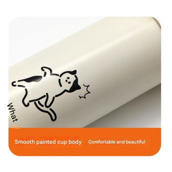 Mini Insulated Coffee Cup - 316 Stainless Steel, Portable & Stylish - Black Kitten (300ml+cup brush)
