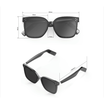 Grey Fashion Bluetooth Music Sunglasses - UV Protection Eyewear with Speakers