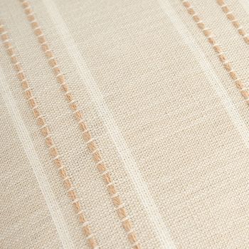 Textured Vertical Striped Pillowcases - Scandinavian Home Decor Accents (Beige Stripes Pair - 45x45cm)